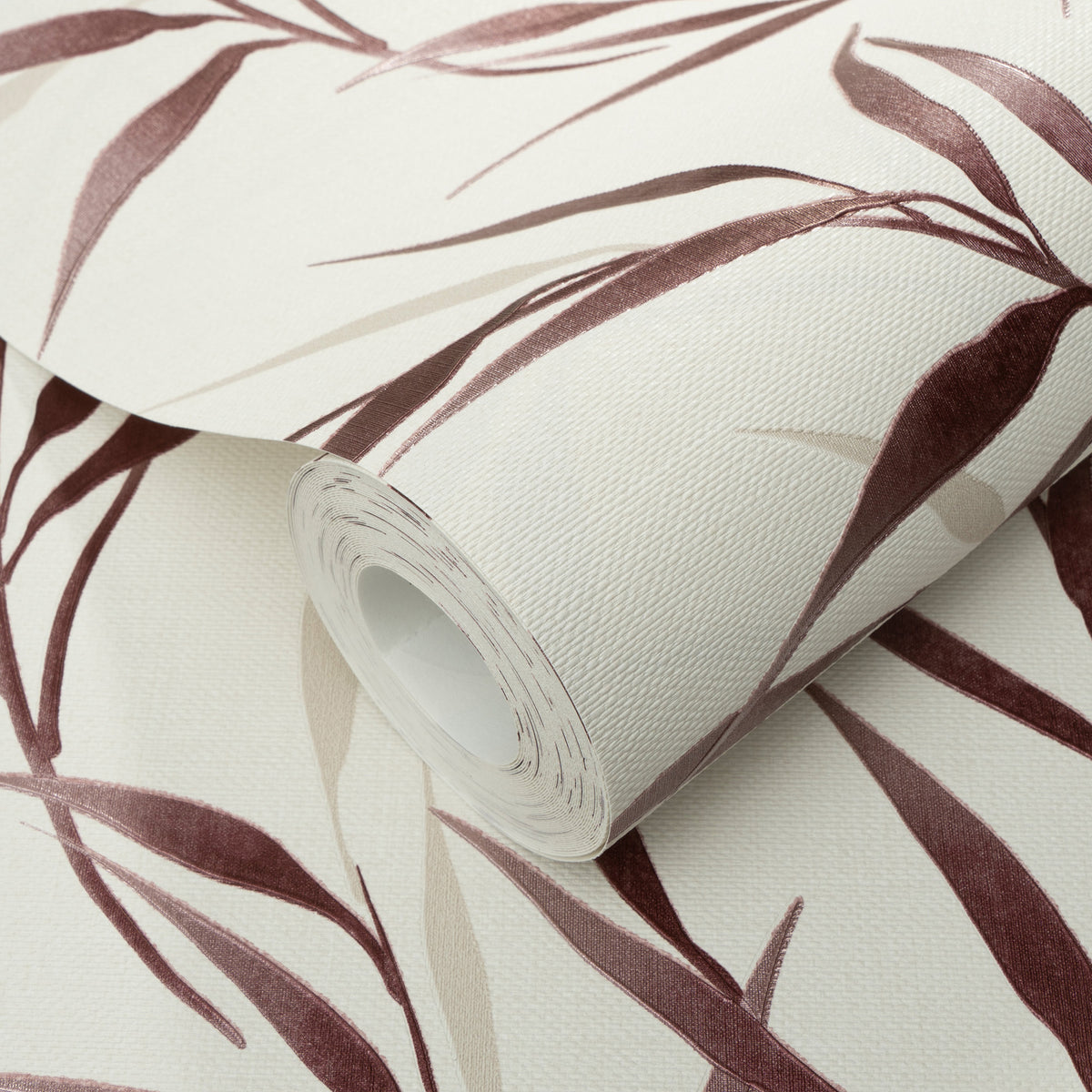 Veer Decor Yamato Leaves Red Wallpaper 8413-VRFW-AG2