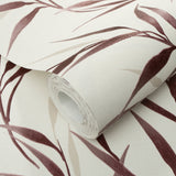 Veer Decor Yamato Leaves Red Wallpaper 8413-VRFW-AG2