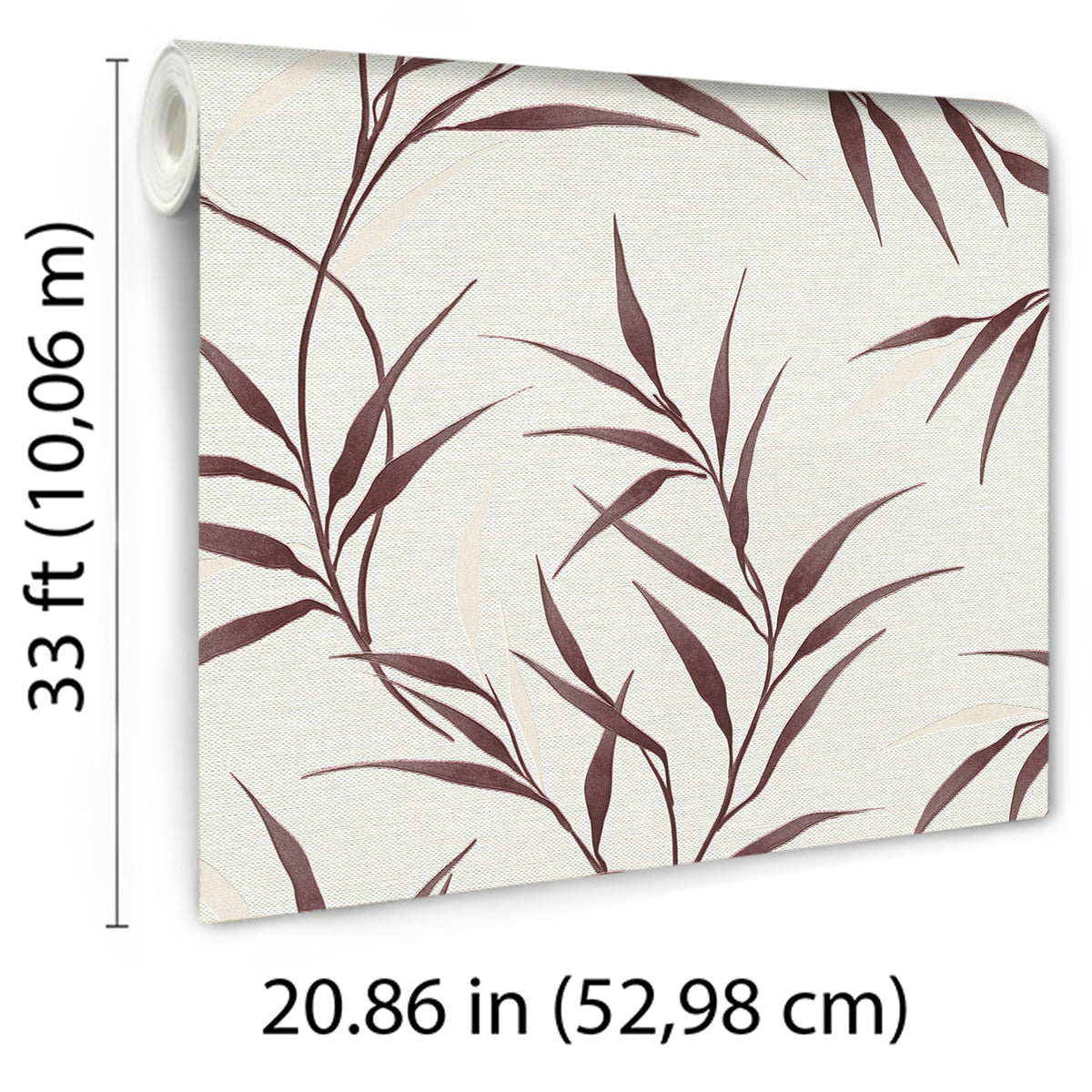 Veer Decor Yamato Leaves Red Wallpaper 8413-VRFW-AG2