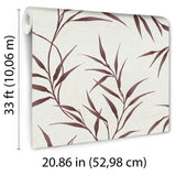 Veer Decor Yamato Leaves Red Wallpaper 8413-VRFW-AG2