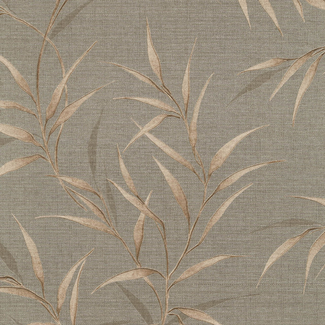 Veer Decor Yamato Leaves Brown Wallpaper 8413-VRFW-AG3