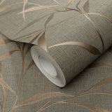 Veer Decor Yamato Leaves Brown Wallpaper 8413-VRFW-AG3