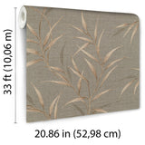 Veer Decor Yamato Leaves Brown Wallpaper 8413-VRFW-AG3