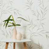 Veer Decor Yamato Leaves Teal Wallpaper 8413-VRFW-AG4