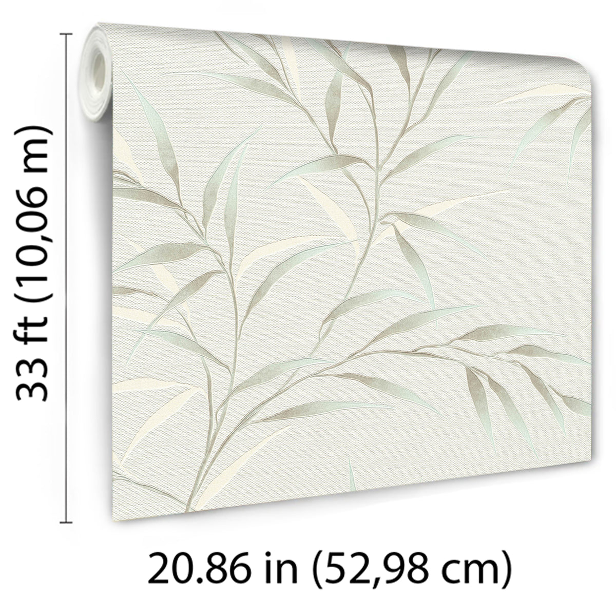 Veer Decor Yamato Leaves Teal Wallpaper 8413-VRFW-AG4
