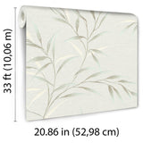 Veer Decor Yamato Leaves Teal Wallpaper 8413-VRFW-AG4