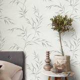 Veer Decor Yamato Leaves Grey Wallpaper 8413-VRFW-AG5