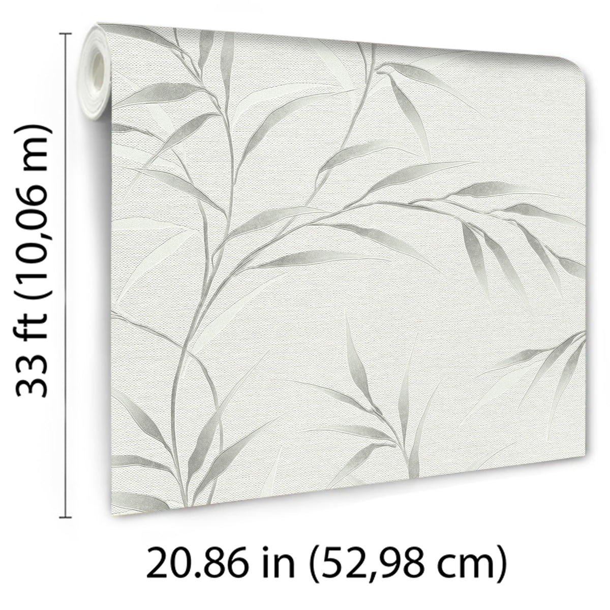 Veer Decor Yamato Leaves Grey Wallpaper 8413-VRFW-AG5