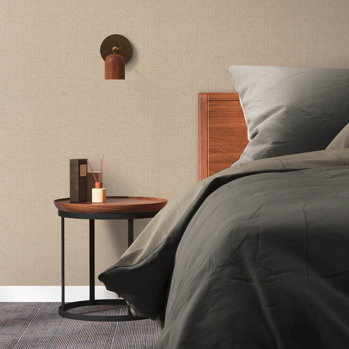 Veer Decor Echo Jute Texture Tan Wallpaper 8413-VRFW-AH10