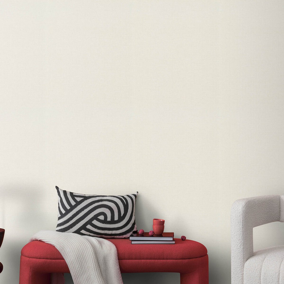 Veer Decor Echo Jute Texture Cream Wallpaper 8413-VRFW-AH6