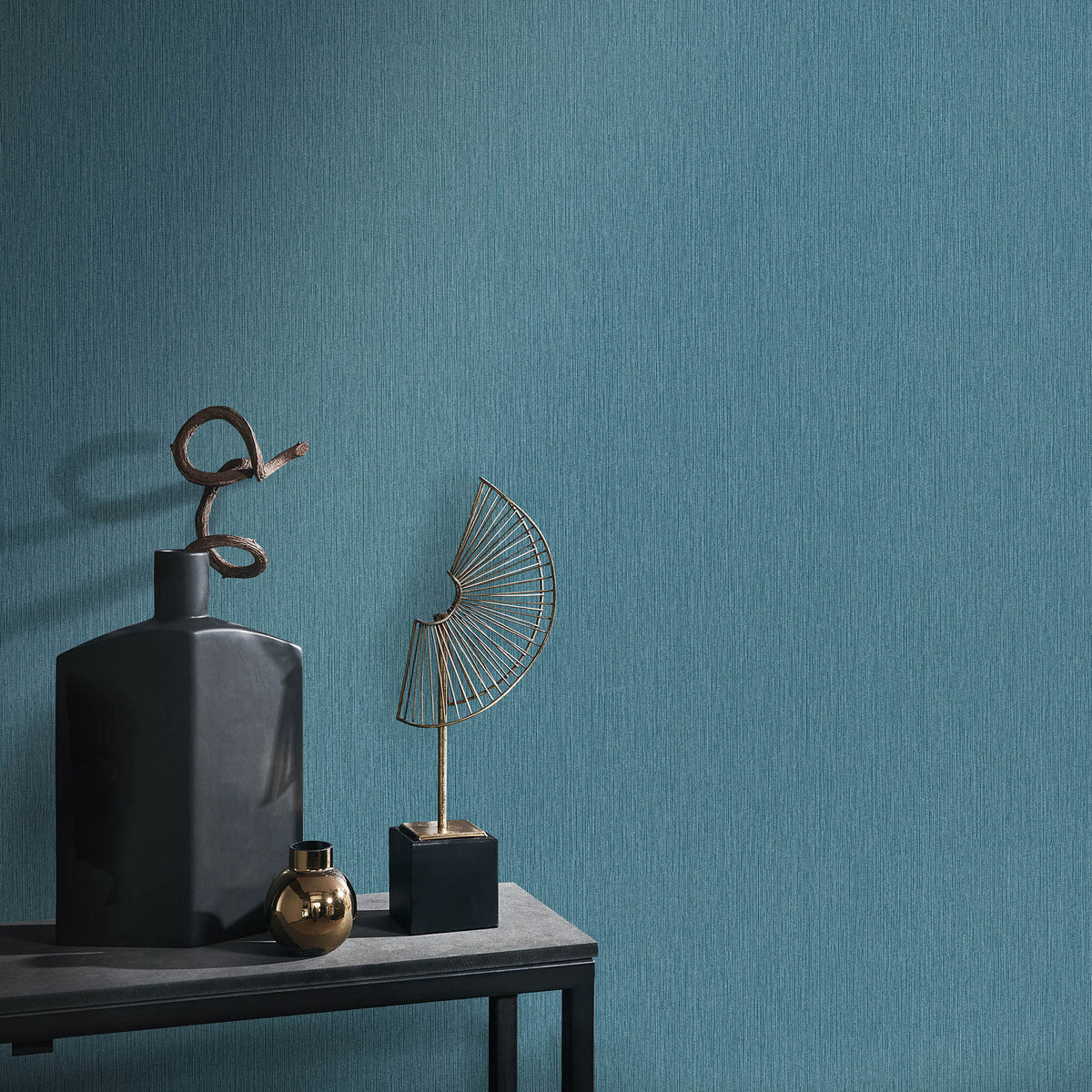 Veer Decor Soft Loom Stria Blue Wallpaper 8413-VRFW-AI3