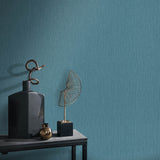 Veer Decor Soft Loom Stria Blue Wallpaper 8413-VRFW-AI3