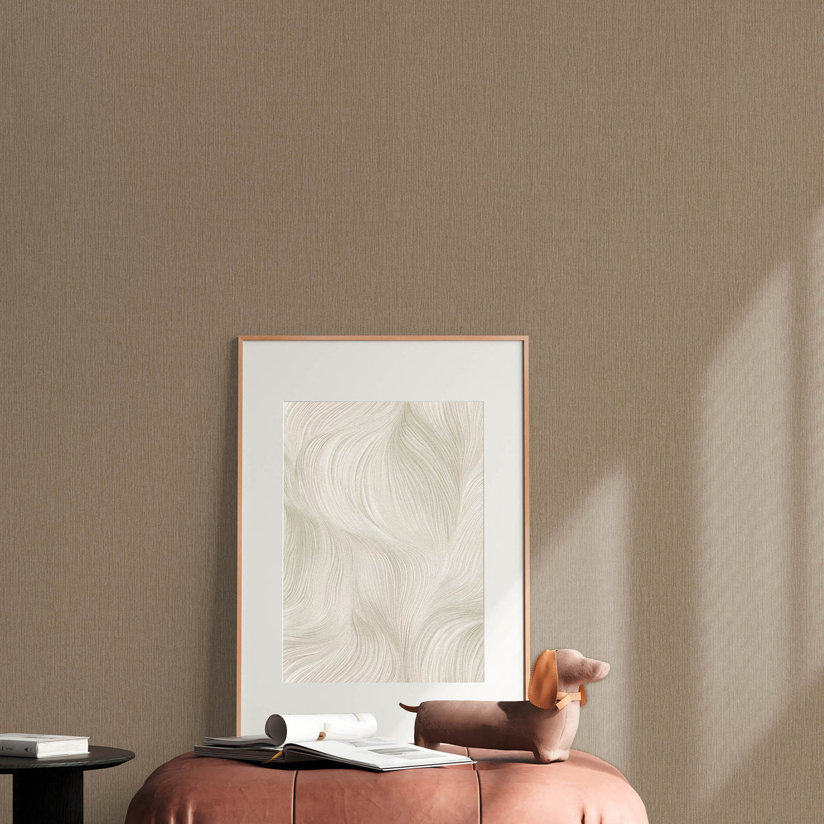 Veer Decor Soft Loom Stria Brown Wallpaper 8413-VRFW-AI4