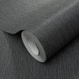 Veer Decor Soft Loom Stria Black Wallpaper 8413-VRFW-AI6
