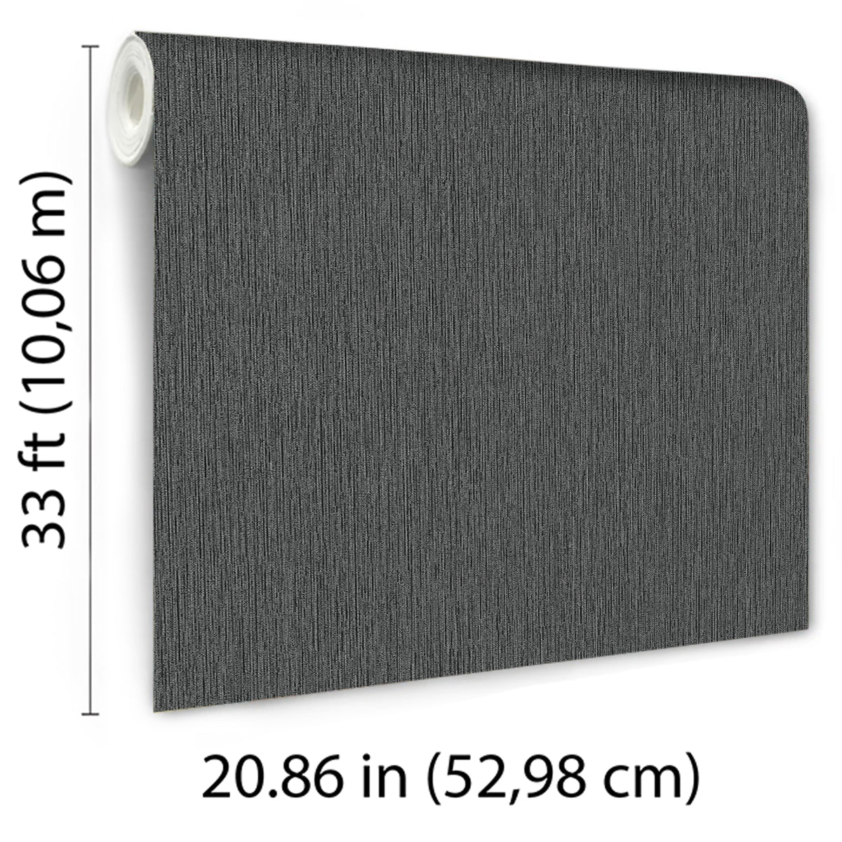 Veer Decor Soft Loom Stria Black Wallpaper 8413-VRFW-AI6