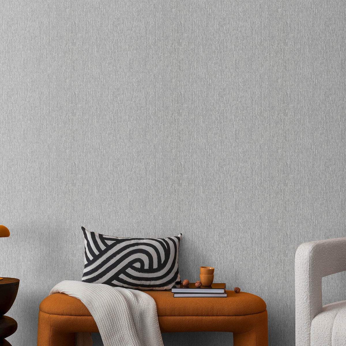 Veer Decor Soft Loom Stria Silver Wallpaper 8413-VRFW-AI8