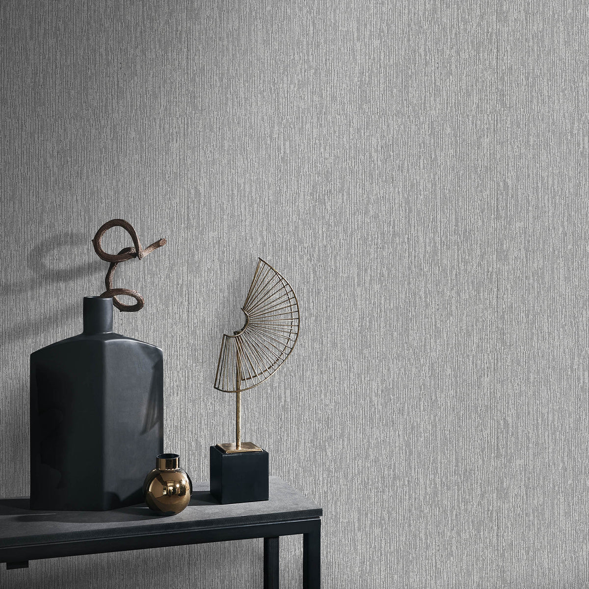 Veer Decor Soft Loom Stria Silver Wallpaper 8413-VRFW-AI8