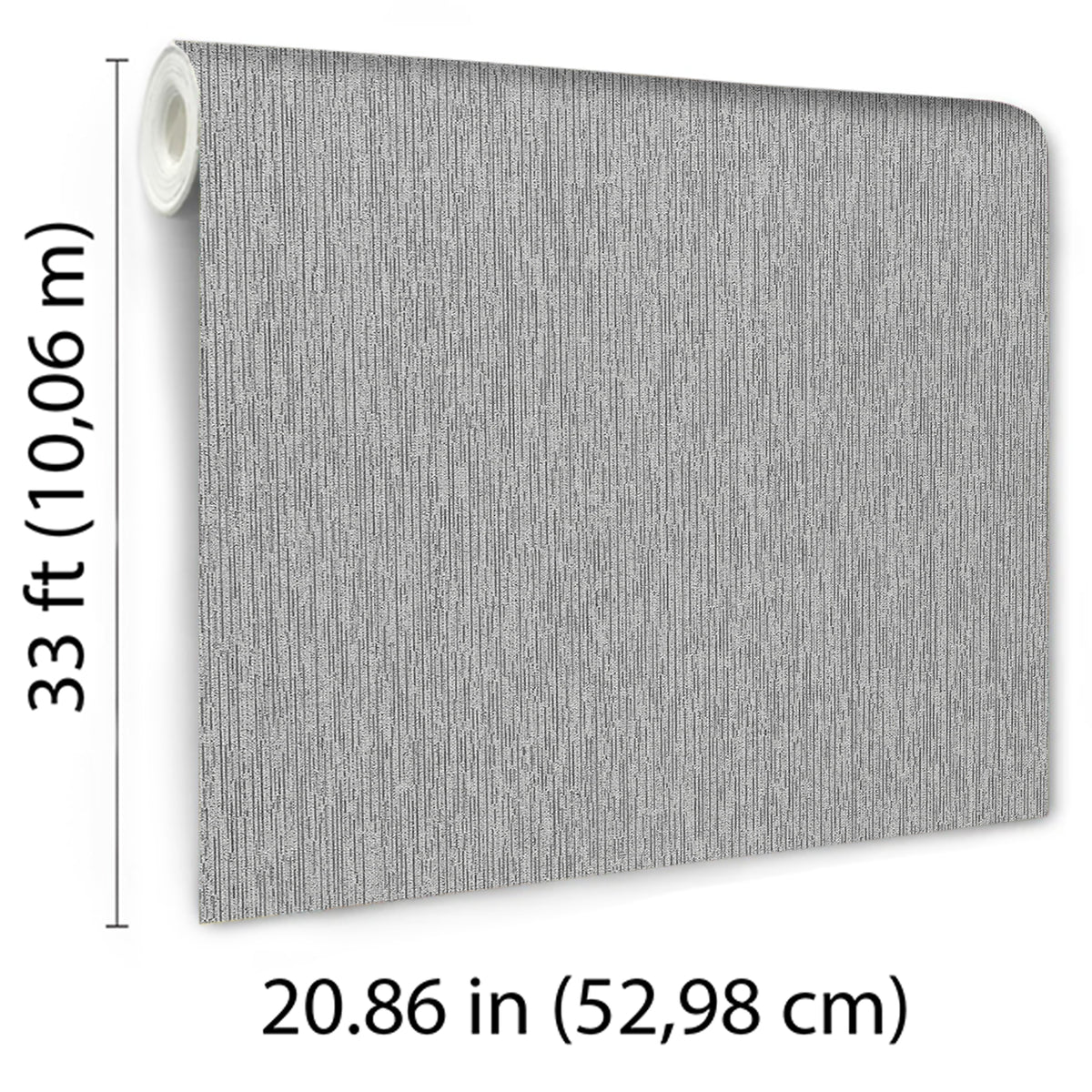 Veer Decor Soft Loom Stria Silver Wallpaper 8413-VRFW-AI8