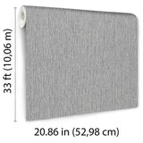 Veer Decor Soft Loom Stria Silver Wallpaper 8413-VRFW-AI8
