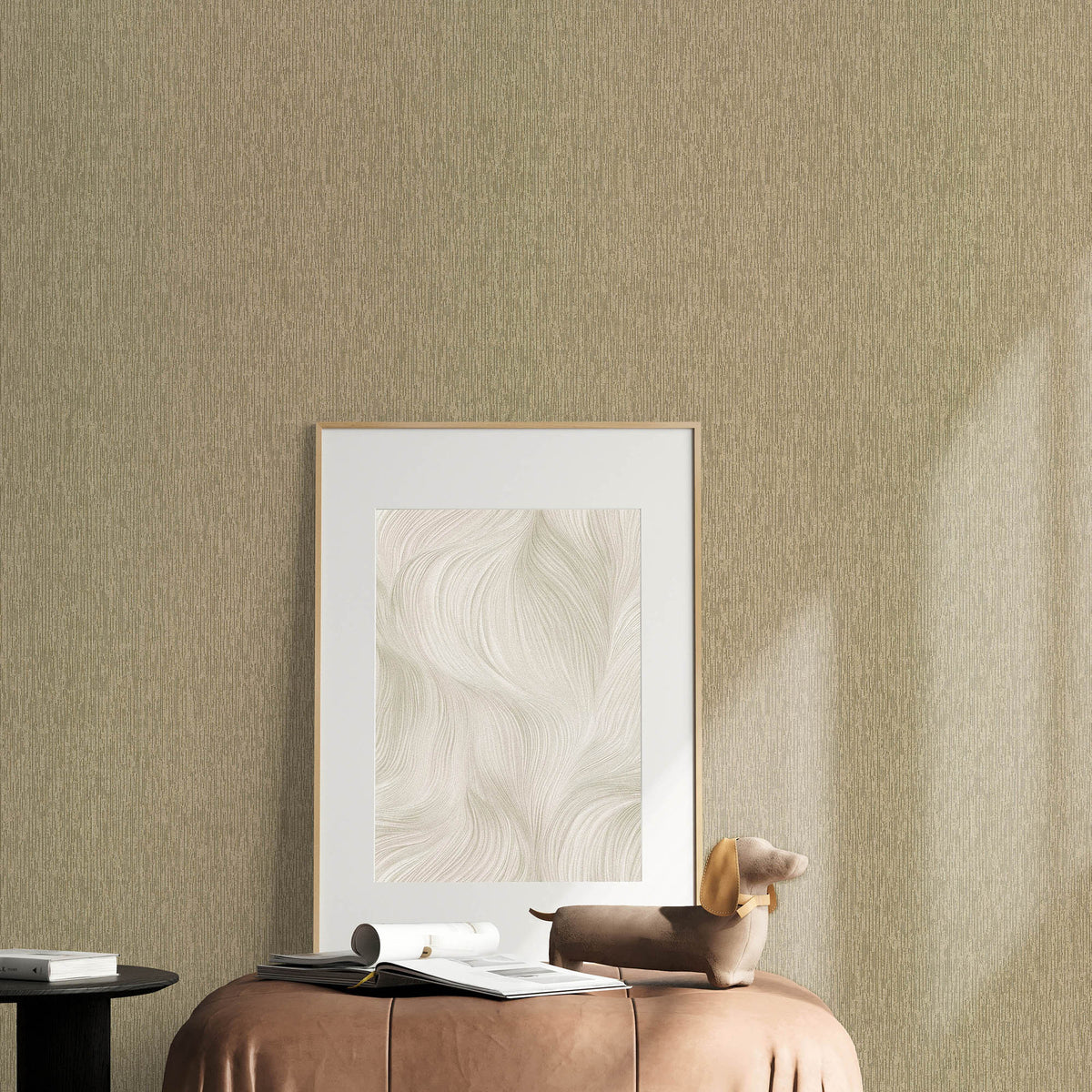 Veer Decor Soft Loom Stria Gold Wallpaper 8413-VRFW-AI9