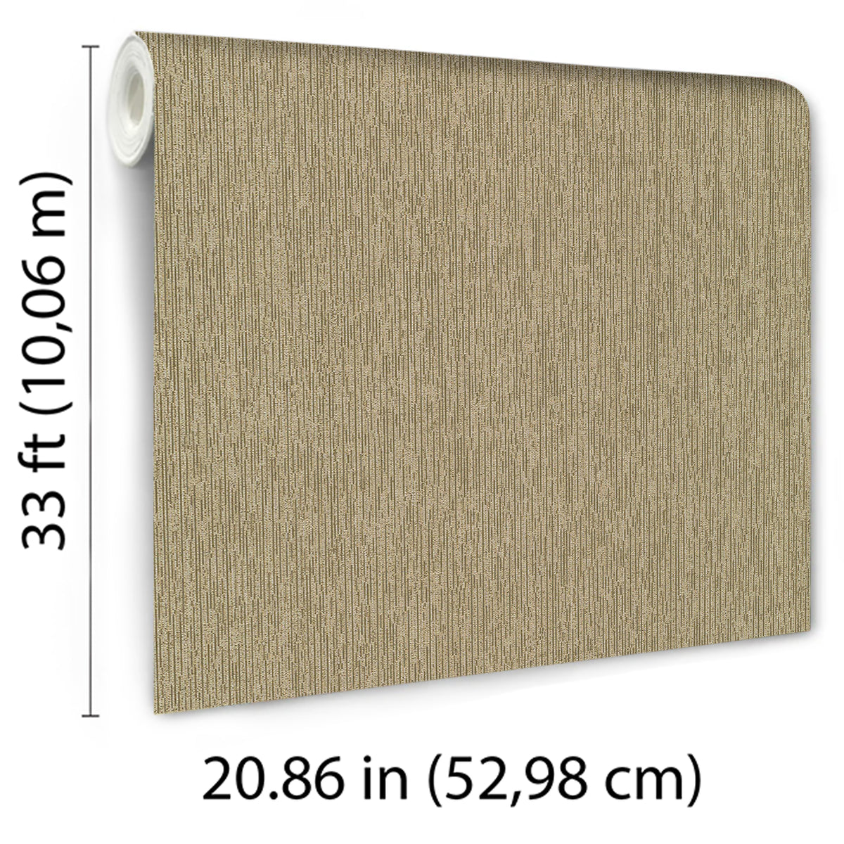 Veer Decor Soft Loom Stria Gold Wallpaper 8413-VRFW-AI9