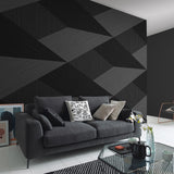 Veer Decor Shadow Grid Black Wall Mural 8413-VRFW-AK