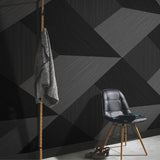 Veer Decor Shadow Grid Black Wall Mural 8413-VRFW-AK