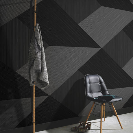 Veer Decor Shadow Grid Black Wall Mural 8413-VRFW-AK