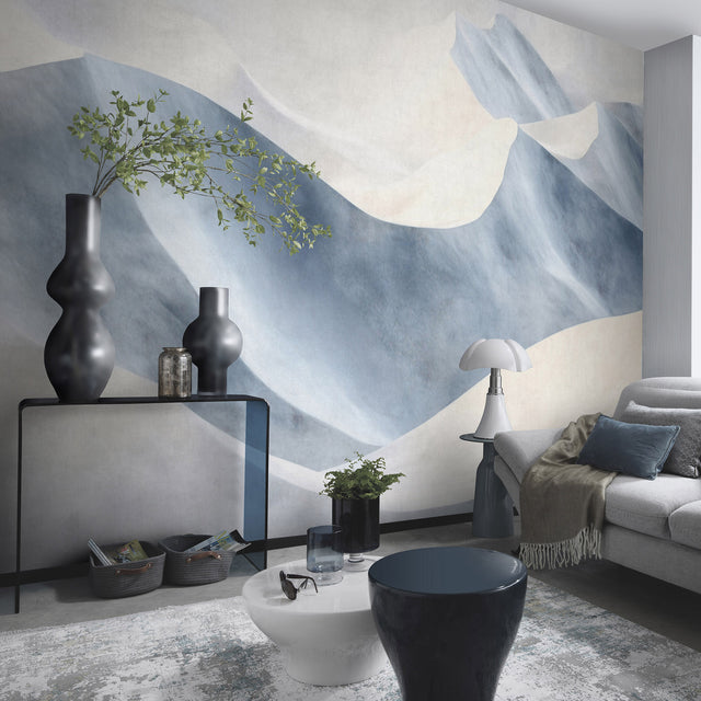 Veer Decor Velvet Dunes Blue Wall Mural 8413-VRFW-AL