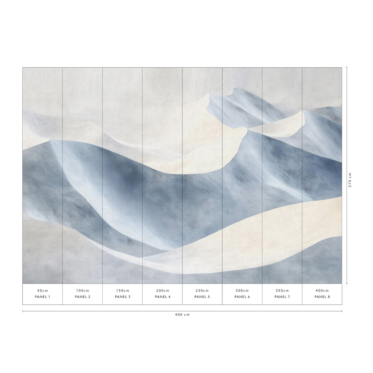 Veer Decor Velvet Dunes Blue Wall Mural 8413-VRFW-AL