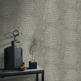 Veer Decor Scala Crocodile Skin Brown Wallpaper 8414-VRINC-A