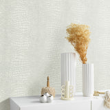 Veer Decor Scala Crocodile Skin Cream Wallpaper 8414-VRINC-A