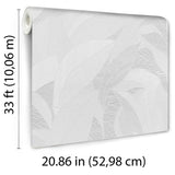 Veer Decor Silvana Leaves White Wallpaper 8414-VRINC-AB1