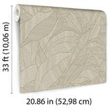 Veer Decor Silvana Leaves Brown Wallpaper 8414-VRINC-AB4