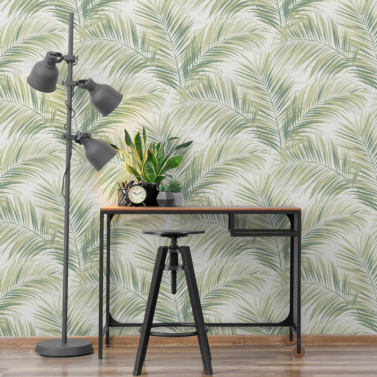 Veer Decor Calvado Palm Green Wallpaper 8414-VRINC-AC2