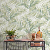 Veer Decor Calvado Palm Green Wallpaper 8414-VRINC-AC2