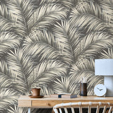 Veer Decor Calvado Palm Black Wallpaper 8414-VRINC-AC3