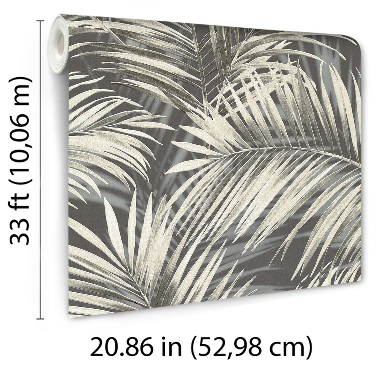 Veer Decor Calvado Palm Black Wallpaper 8414-VRINC-AC3