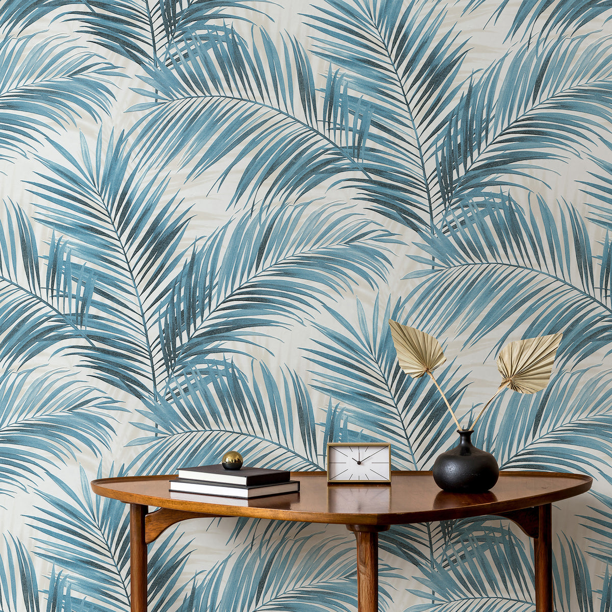 Veer Decor Calvado Palm Blue Wallpaper 8414-VRINC-AC4