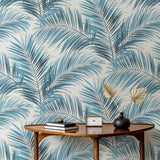 Veer Decor Calvado Palm Blue Wallpaper 8414-VRINC-AC4