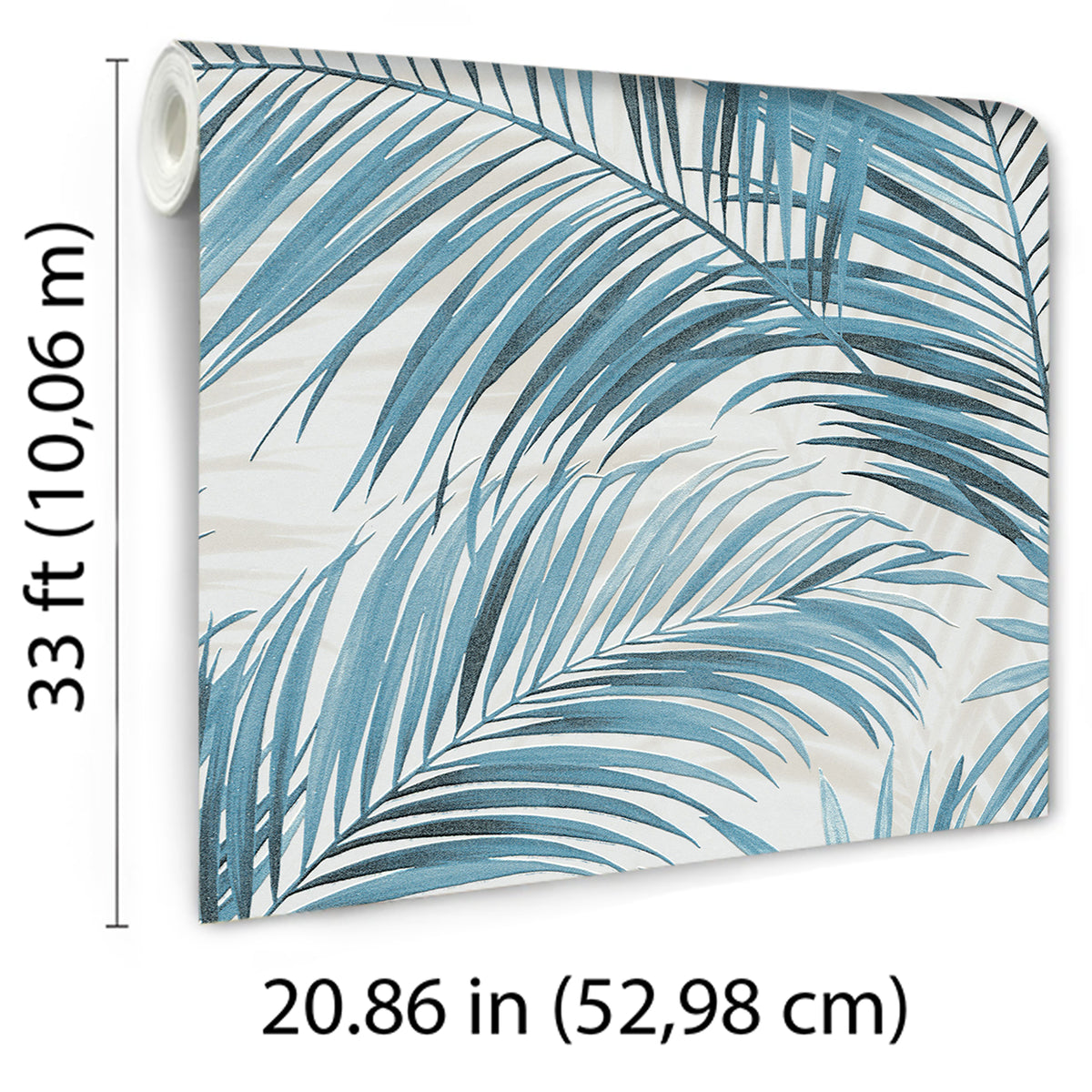 Veer Decor Calvado Palm Blue Wallpaper 8414-VRINC-AC4