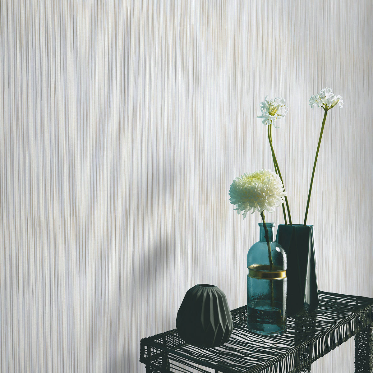 Veer Decor Ravello Raised Stria Taupe Wallpaper 8414-VRINC-A