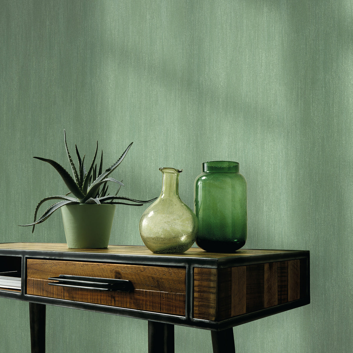 Veer Decor Solano Raised Texture Green Wallpaper 8414-VRINC-