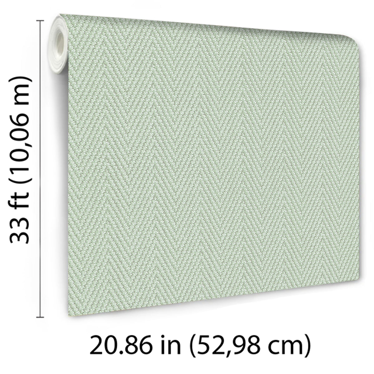Veer Decor Varella Chevron Stripe Green Wallpaper 8414-VRINC