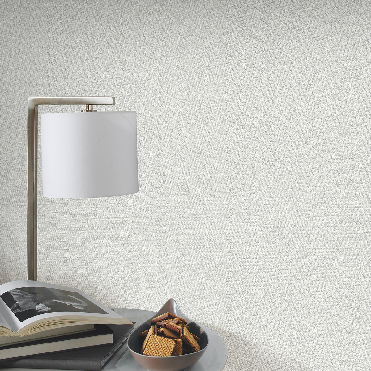 Veer Decor Varella Chevron Stripe Grey Wallpaper 8414-VRINC-