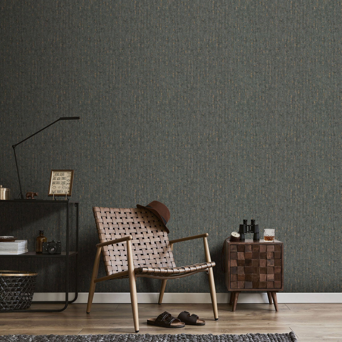 Veer Decor Artisan Texture Black Wallpaper 8415-VRSG-AA6