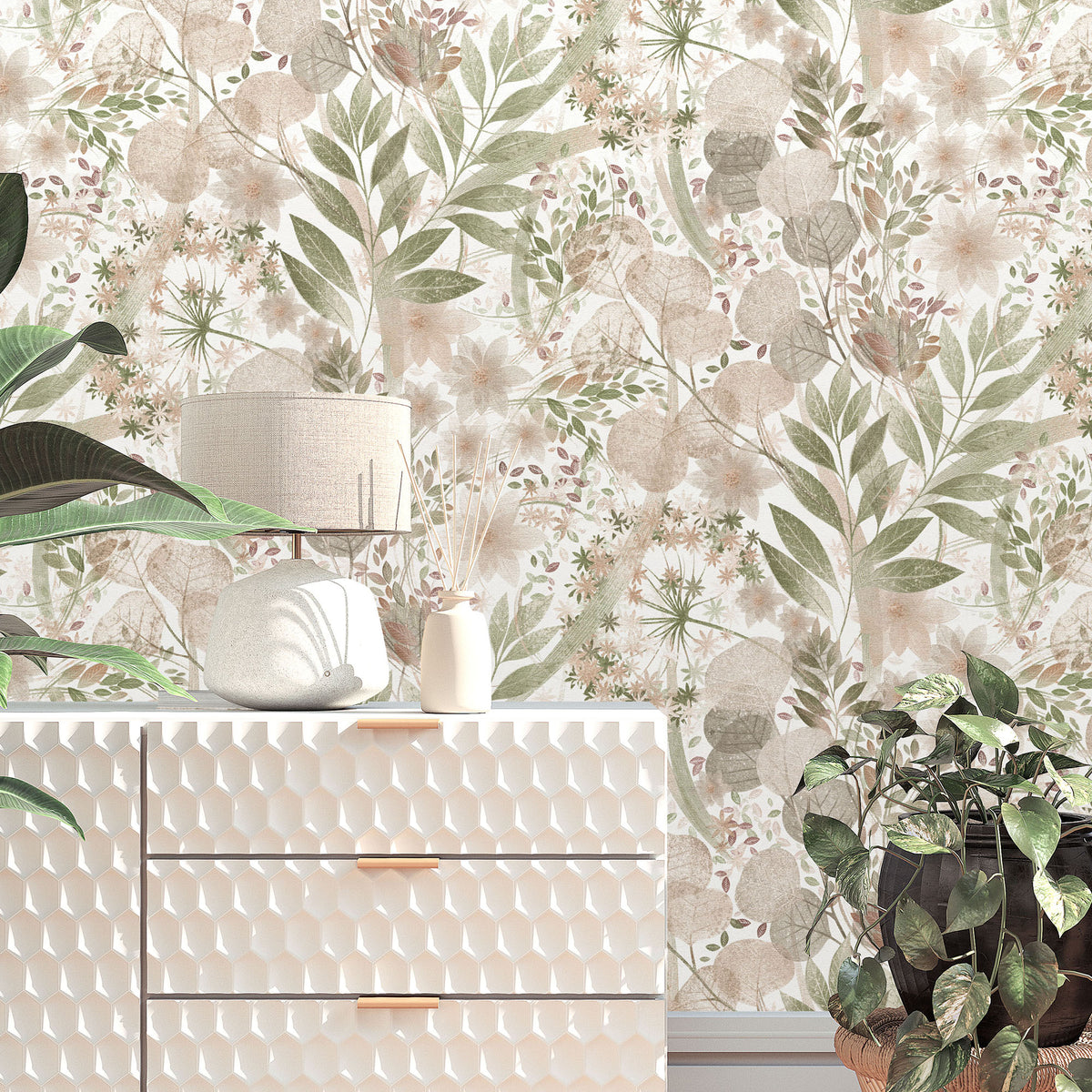 Veer Decor Secret Grove Pink Wallpaper 8415-VRSG-AB1