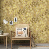 Veer Decor Secret Grove Yellow Wallpaper 8415-VRSG-AB2