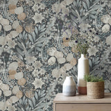 Veer Decor Secret Grove Navy Wallpaper 8415-VRSG-AB6