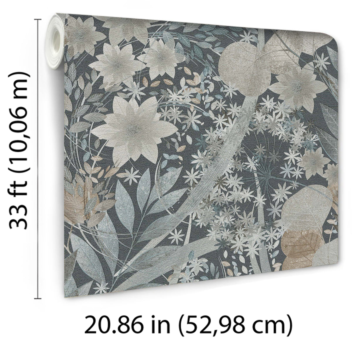 Veer Decor Secret Grove Navy Wallpaper 8415-VRSG-AB6